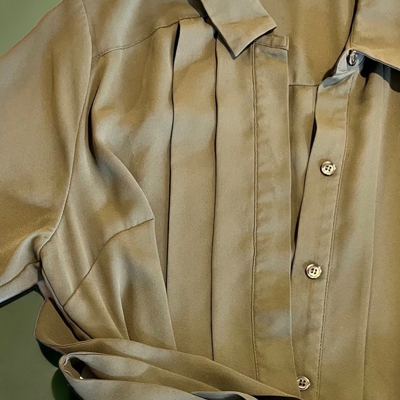 Beautiful Nanette Lepore Rayon Dress. Khaki Green. Super Soft Sz8 - Picture 7 of 15